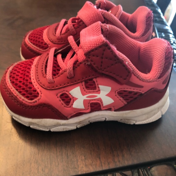 Under Armour toddler size 4 pink shoes - Picture 3 of 6